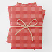 Christmas Red Gingham Pattern Checked Geschenkpapier Set (Beispiel)