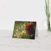 Christmas Red Globe Feiertagskarte (Vorderseite)