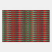 Christmas Red Gold Green Geometric Harlequin Geschenkpapier Set (Vorderseite 2)
