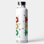 CHRISTMAS RED GOLD GREEN GLITTER LOOK HO HO HO TRINKFLASCHE (Rechts)