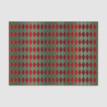 Christmas Red Gold Green Harlequin Seidenpapier<br><div class="desc">Rot,  Grün und Gold Harlequin</div>