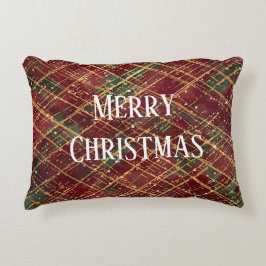 Christmas, Red Gold Green ,White Merry Christmas Dekokissen