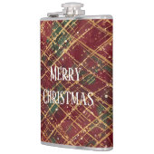 Christmas, Red Gold Green ,White Merry Christmas Flachmann (Links)