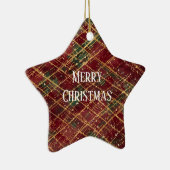 Christmas, Red Gold Green ,White Merry Christmas Keramik Ornament (Rechts)