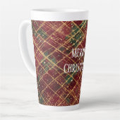 Christmas, Red Gold Green ,White Merry Christmas Milchtasse (Linke Ecke)