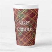 Christmas, Red Gold Green ,White Merry Christmas Milchtasse (Vorderseite)