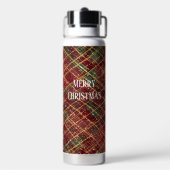 Christmas, Red Gold Green ,White Merry Christmas  Trinkflasche (Hinten)