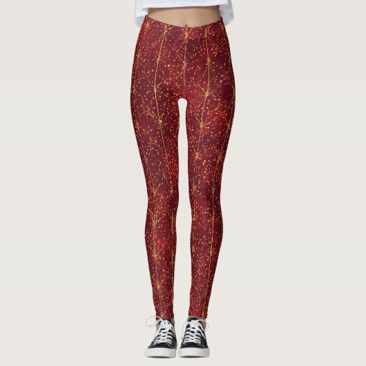 Christmas  ,Red Gold ,Merry Christmas  Leggings (Vorderseite)