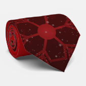 Christmas Red Gradient Snowflake Neck Tie Krawatte (Gerollt)