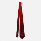 Christmas Red Gradient Snowflake Neck Tie Krawatte (Rückseite)