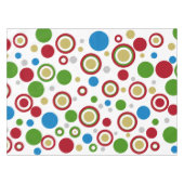 Christmas Red Green Blue Gold Geometric Muster Tischdecke (Vorderseite (Horizontal))