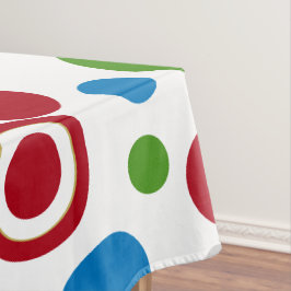 Christmas Red Green Blue Gold Geometric Muster Tischdecke