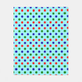 Christmas - Red, Green & Blue Polka Dots Pattern   Fleecedecke (Vorderseite)