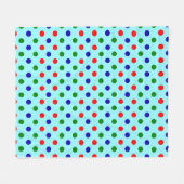 Christmas - Red, Green & Blue Polka Dots Pattern   Fleecedecke (Vorderseite (Horizontal))