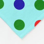 Christmas - Red, Green & Blue Polka Dots Pattern   Fleecedecke (Ecke)