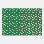 Christmas Red Green Candy Cane Geschenkpapier Set (Vorderseite 3)