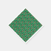Christmas Red Green Candy Canes Serviette (Ecke)