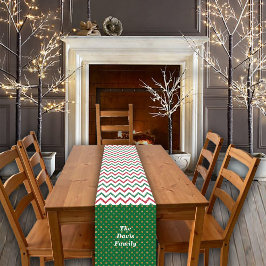 Christmas Red Green Glitzer Candy Cane Individuell Kurzer Tischläufer