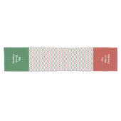 Christmas Red Green Glitzer Candy Cane Individuell Kurzer Tischläufer (Horizontal)