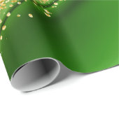 CHRISTMAS RED GREEN & GOLD ABSTRAKTE WIRBEL GESCHENKPAPIER (Rolleneckpunkt)