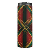 CHRISTMAS RED GREEN GOLD FERIENURLAUB KARIERT PATT THERMOSBECHER (Rückseite)