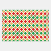 CHRISTMAS RED GREEN GOLD URLAUB PATTERNS GESCHENKPAPIER SET (Vorderseite 2)