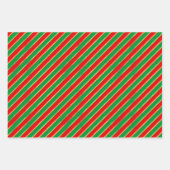 CHRISTMAS RED GREEN GOLD URLAUB PATTERNS GESCHENKPAPIER SET (Vorderseite)