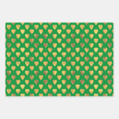 CHRISTMAS RED GREEN GOLD URLAUB PATTERNS GESCHENKPAPIER SET (Vorderseite 2)