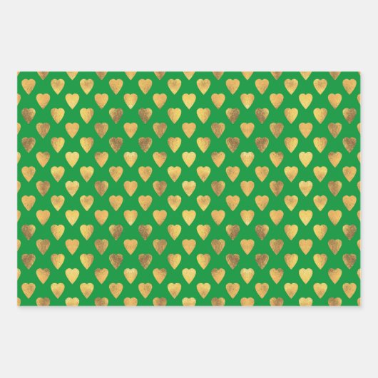 CHRISTMAS RED GREEN GOLD URLAUB PATTERNS GESCHENKPAPIER SET (Vorderseite 2)