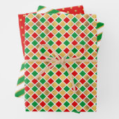 CHRISTMAS RED GREEN GOLD URLAUB PATTERNS GESCHENKPAPIER SET (Beispiel)