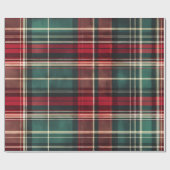 Christmas Red Green Kariert Geschenkpapier (Flach)