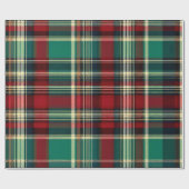 Christmas Red Green Kariert Geschenkpapier (Flach)