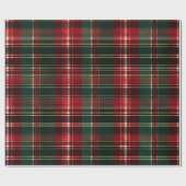 Christmas Red Green Kariert Geschenkpapier (Flach)