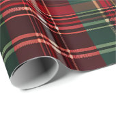 Christmas Red Green Kariert Geschenkpapier (Rolleneckpunkt)