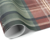 Christmas Red Green Kariert Geschenkpapier (Rolleneckpunkt)