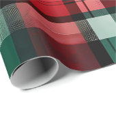 Christmas Red Green Kariert Geschenkpapier (Rolleneckpunkt)