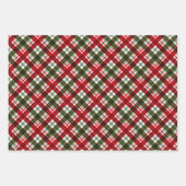 Christmas Red Green Kariert Geschenkpapier Set (Vorderseite 2)