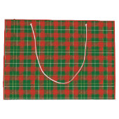 Christmas Red Green Kariert Große Geschenktüte (Rückseite)
