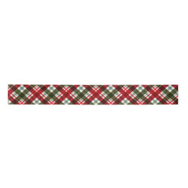 Christmas Red Green Kariert Satinband