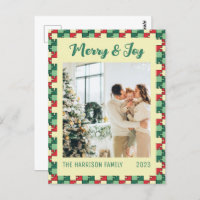 Christmas Red Green Puzzle Merry & Joy Foto