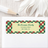 Christmas Red Green Puzzle Piece Geometric (Insitu)