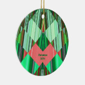 ~ CHRISTMAS Red Green Shades 2024 Keramik Ornament (Rechts)