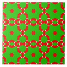 Christmas Red Green Stars Mosaik