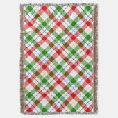 Christmas Red Green White Flannel Plaid Design  Decke (Vorderseite Vertikal)