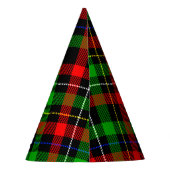 Christmas Red Green White Flannel Plaid Design Partyhütchen (Rückseite)