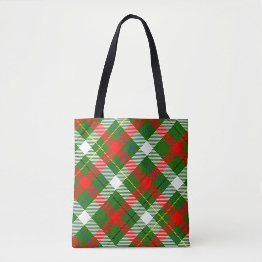 Christmas Red Green White Flannel Plaid Design Tasche (Vorderseite)