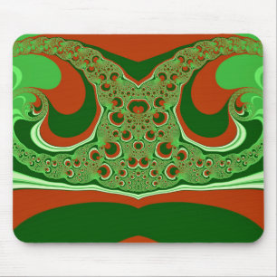 CHRISTMAS ~ Red Green White Mouse Pad Mousepad