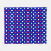 Christmas - Red, Green & White Polka Dots Pattern  Fleecedecke (Vorderseite (Horizontal))