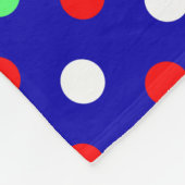 Christmas - Red, Green & White Polka Dots Pattern  Fleecedecke (Ecke)