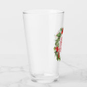 Christmas Red Green Wreath Holly Ivy Typografie Glas (Rechts)